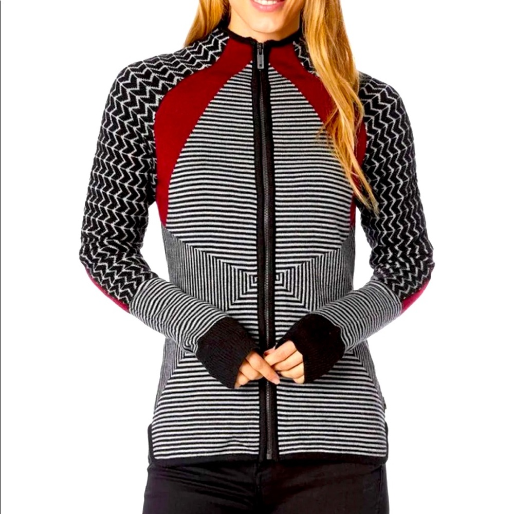 SmartWool Merino full zip-unique geometric pattern
